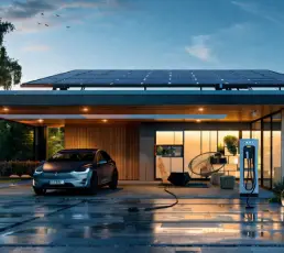 ev villa ges projesi kendi elektirigini uret aracini sarj et